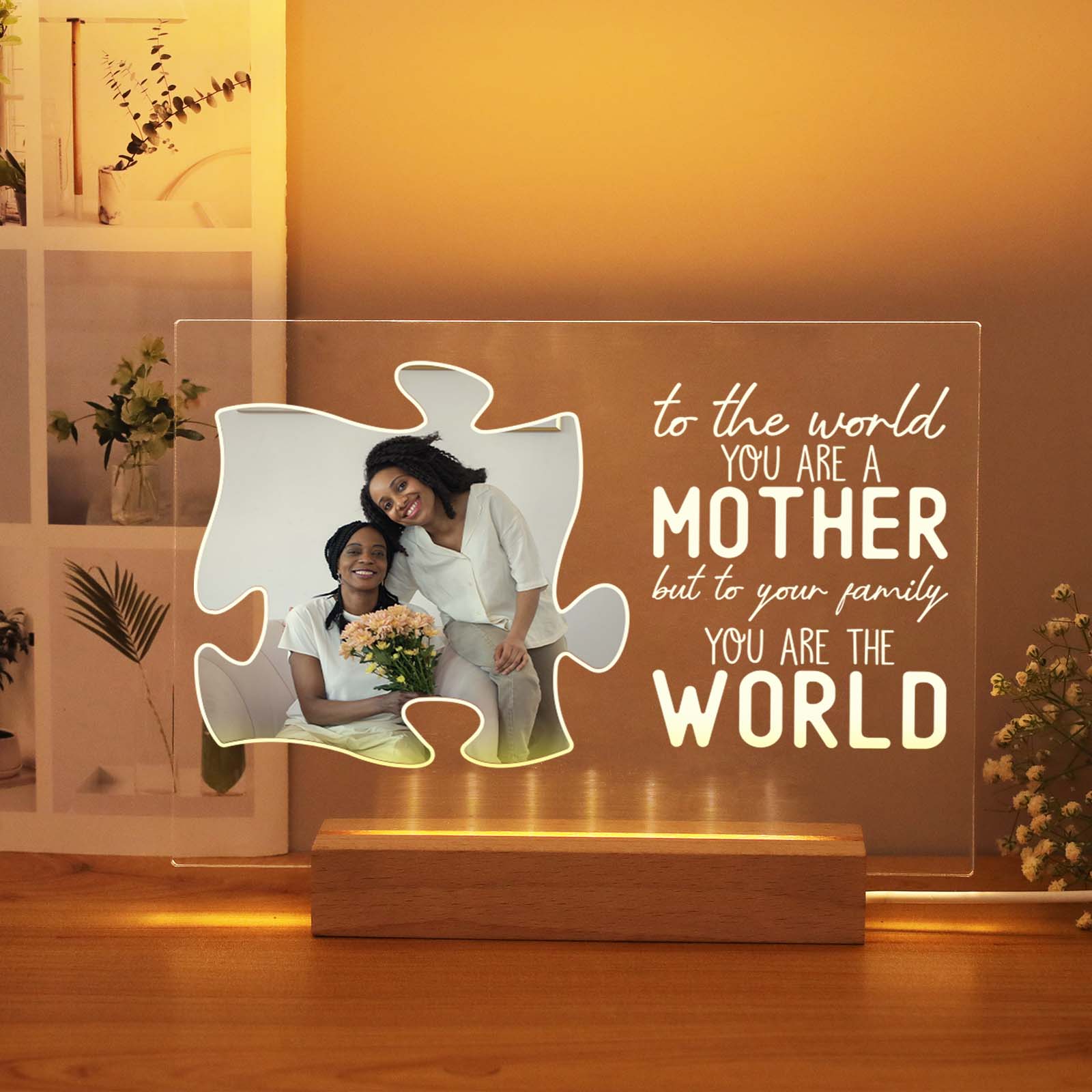 Personalized Puzzle Shape Photo Plaque