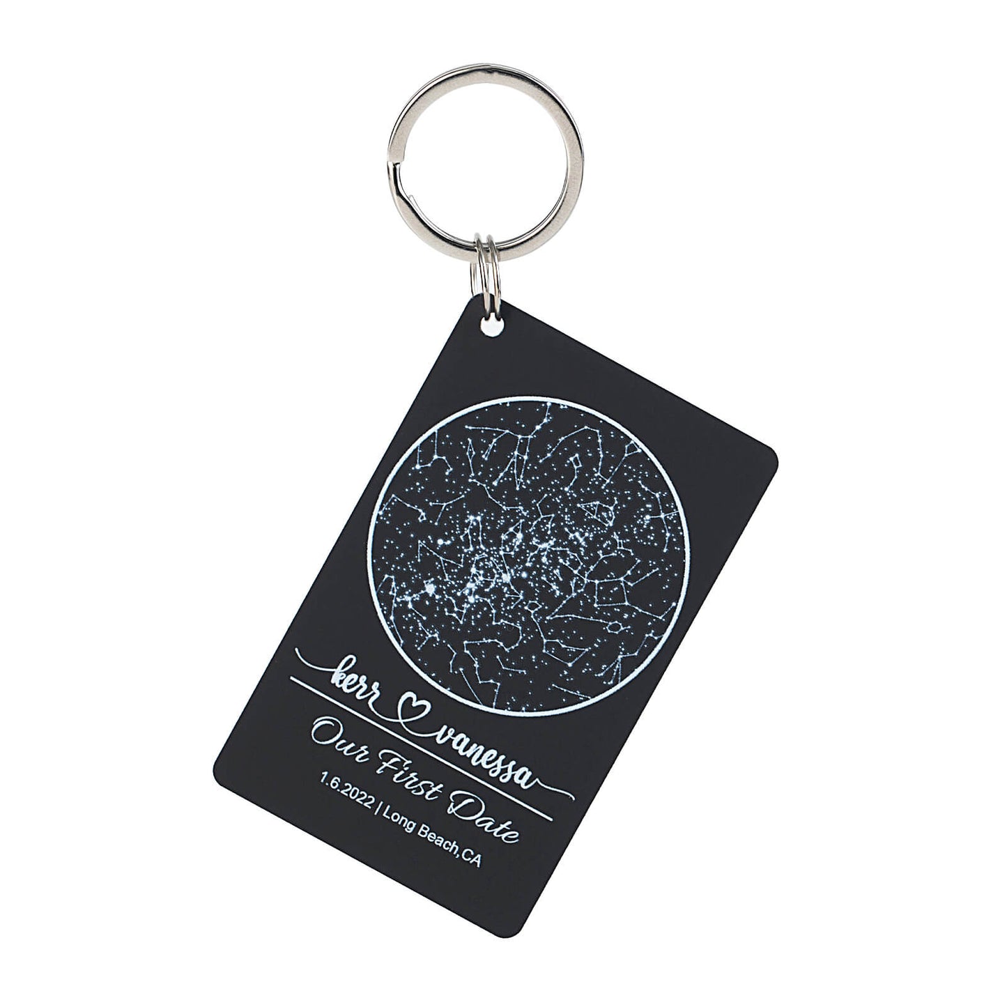 Custom Night Sky by Date Acrylic Keychain - Personalized Star Map Keychain - Star Chart Keychain - Gift for Anniversary Birthday New Dad