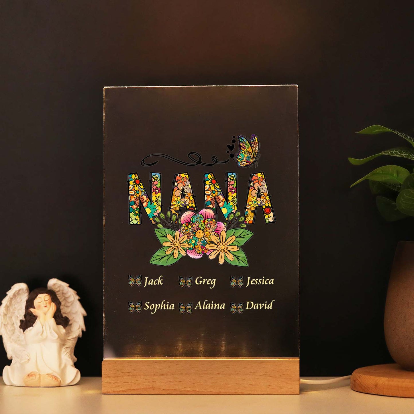 Personalized NANA Acrylic Plaque - Personalized Birthday Mother's Day Gift for Grandma - Custom Grandma Gift