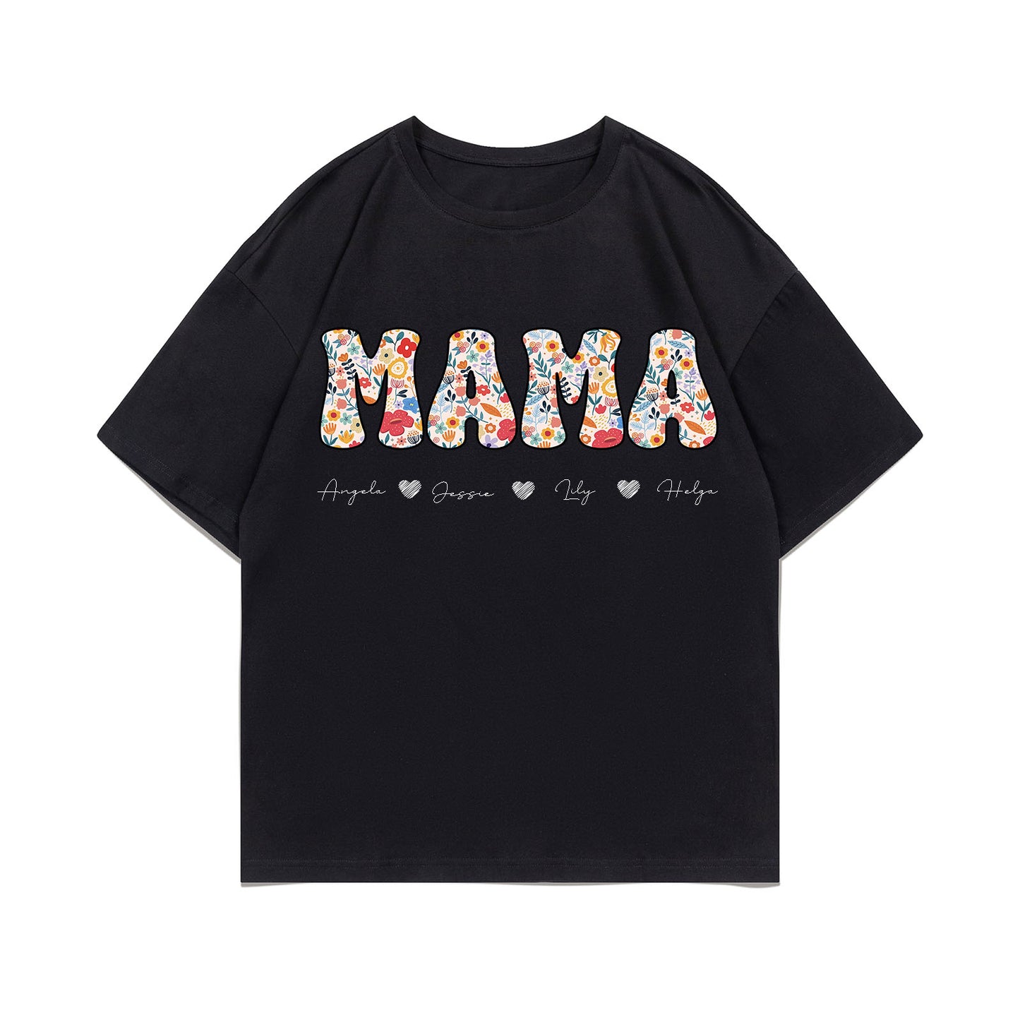 Custom Floral Mama T-Shirt