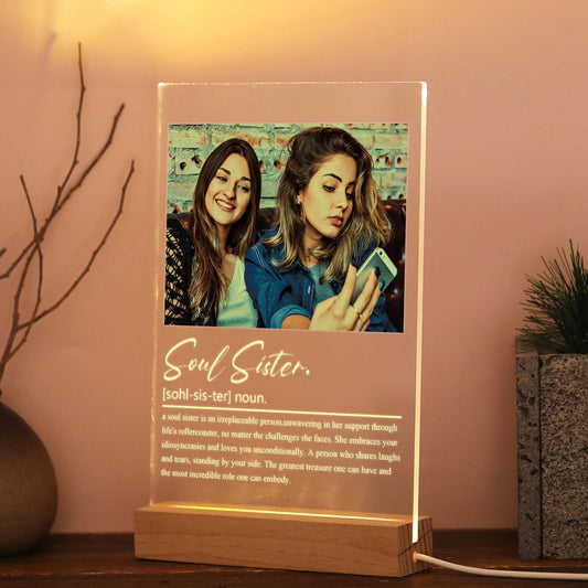 Besties Custom Photo Plaque - Personalized Soul Sister Photo Frame - Best Friend Gift