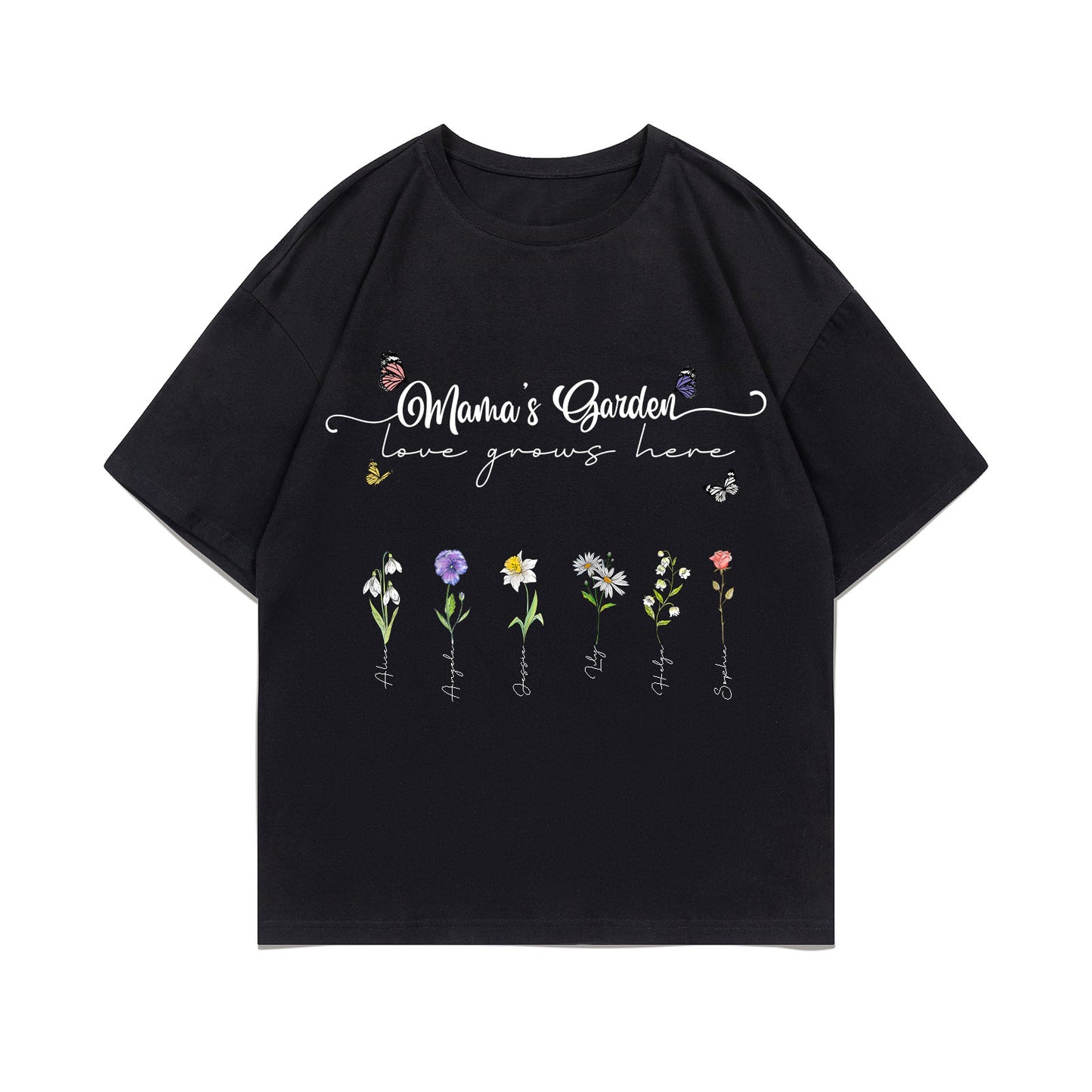 Custom Birth Month Flower T-Shirt