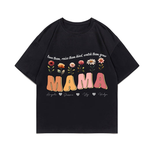 Custom MAMA T-Shirt with Kids Names