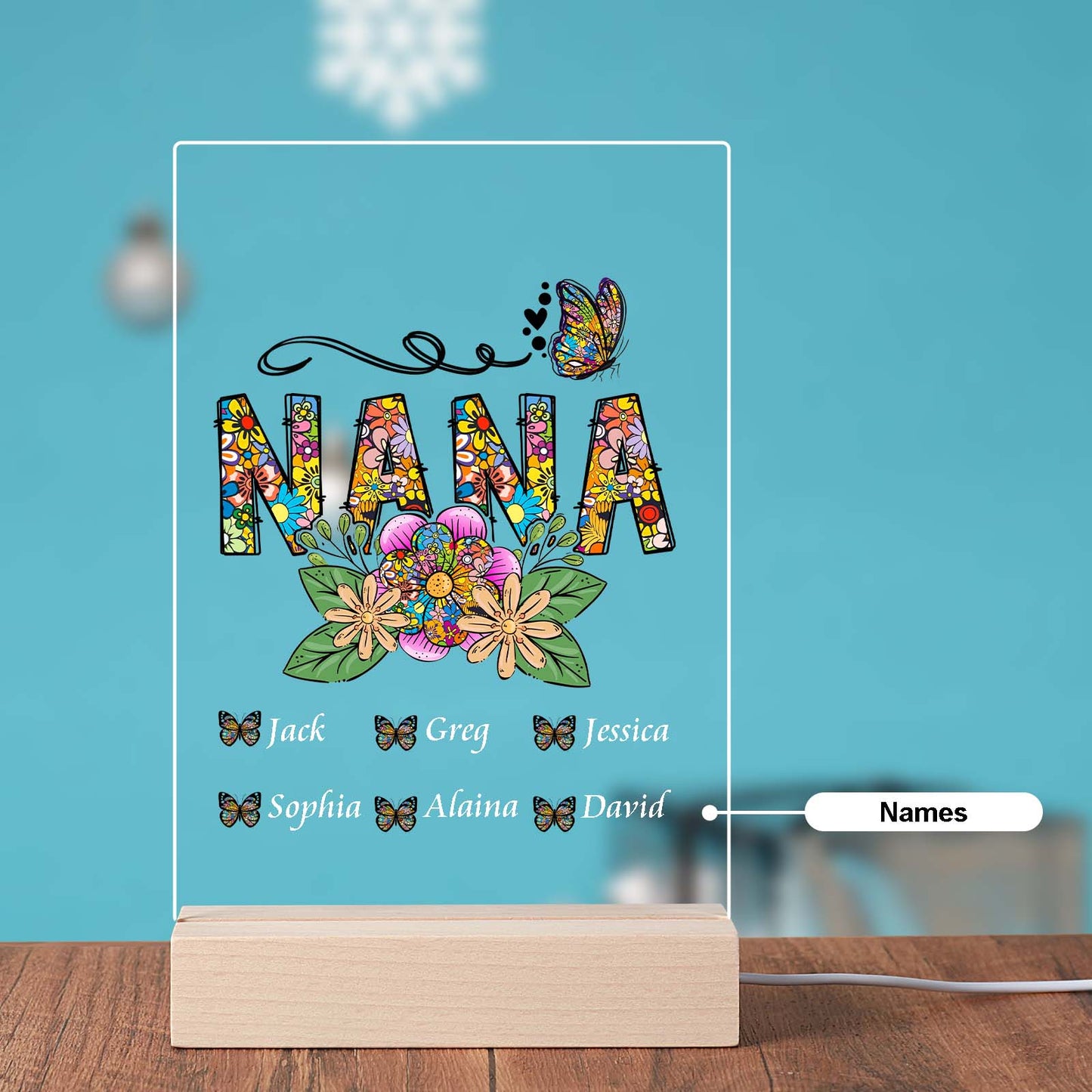 Personalized NANA Acrylic Plaque - Personalized Birthday Mother's Day Gift for Grandma - Custom Grandma Gift