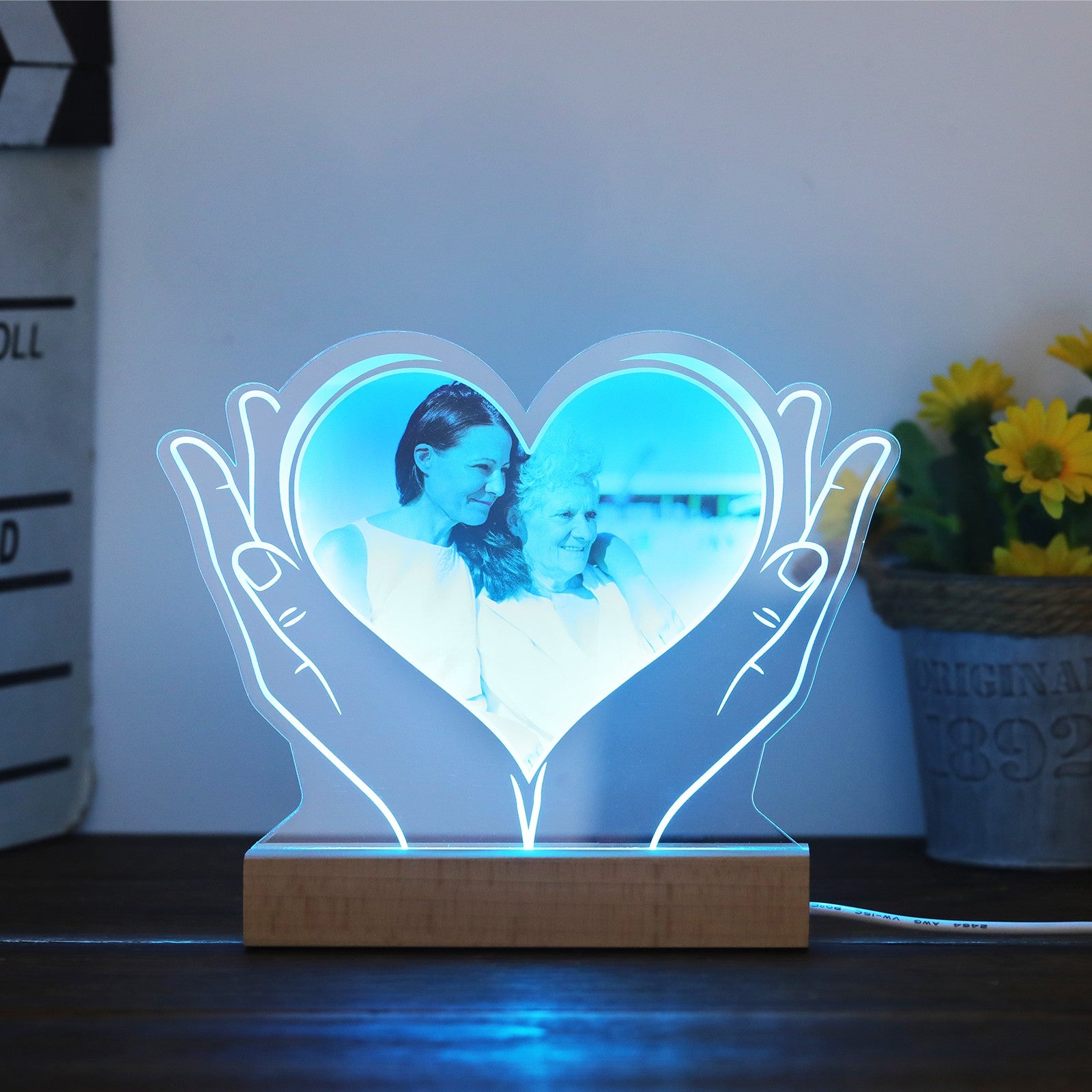 Personalized Acrylic Heart-shaped Photo Plaque