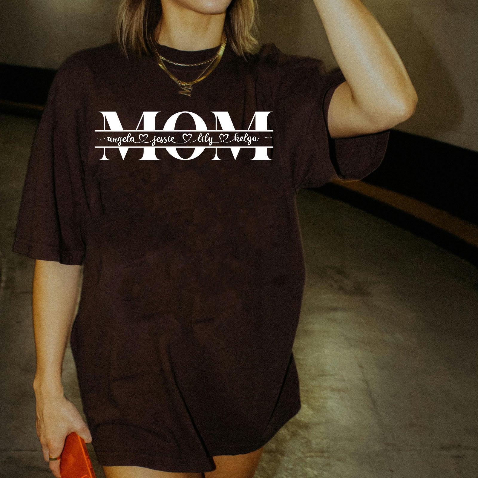 Personalized Mom with Kid Names Shirt