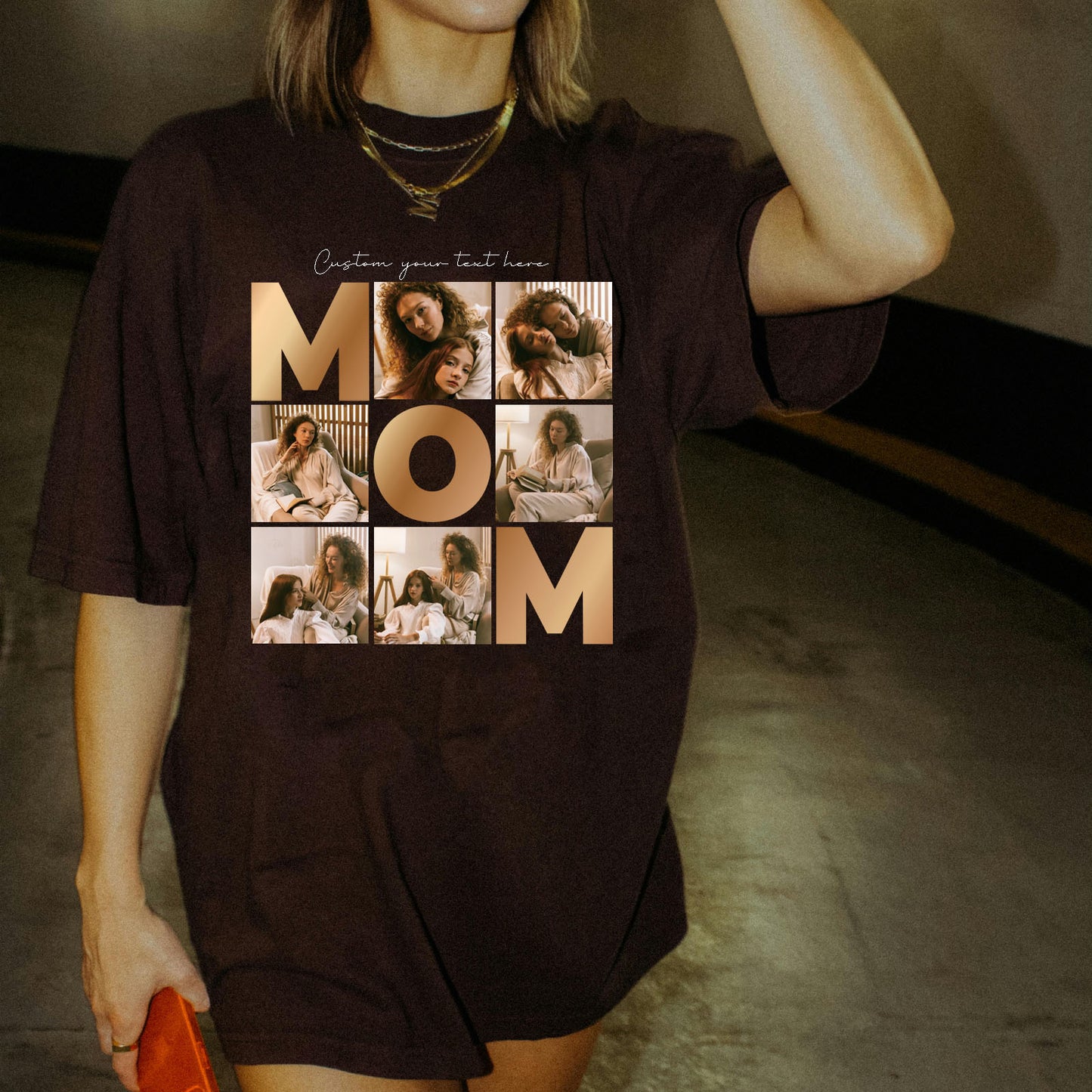 Personalized Mom Photo Collage T-Shirt