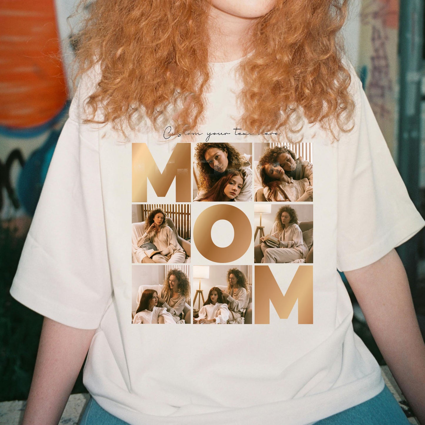 Personalized Mom Photo Collage T-Shirt