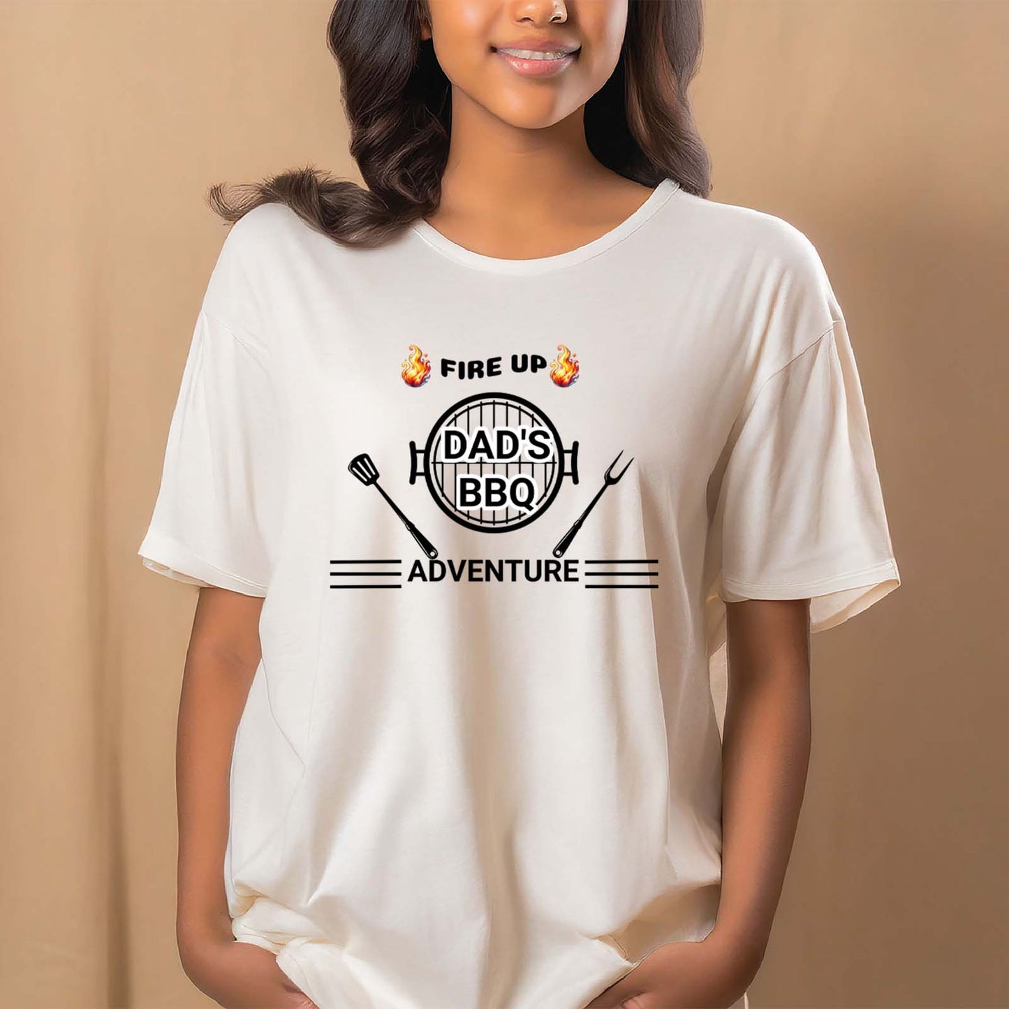 Fire Up: Dad's BBQ Adventure - BBQ Dad T-Shirt