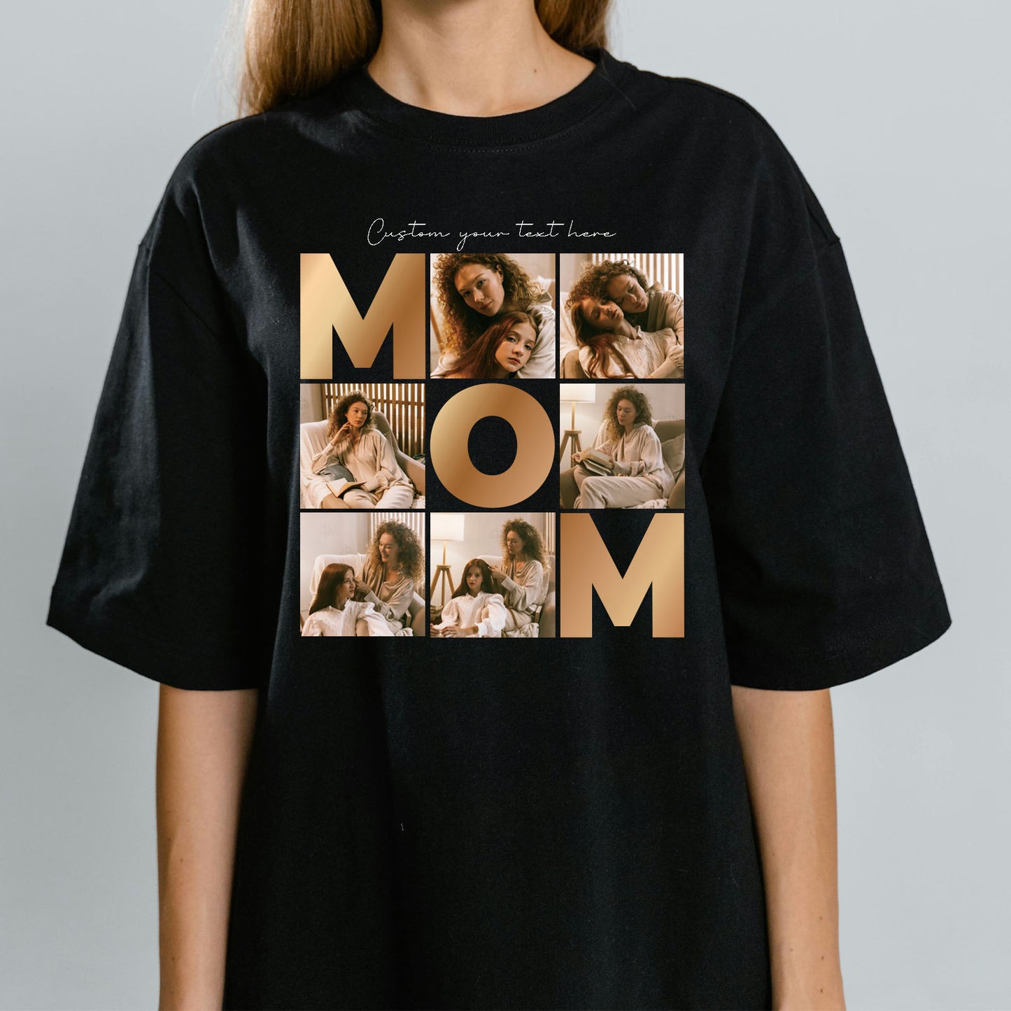 Personalized Mom Photo Collage T-Shirt