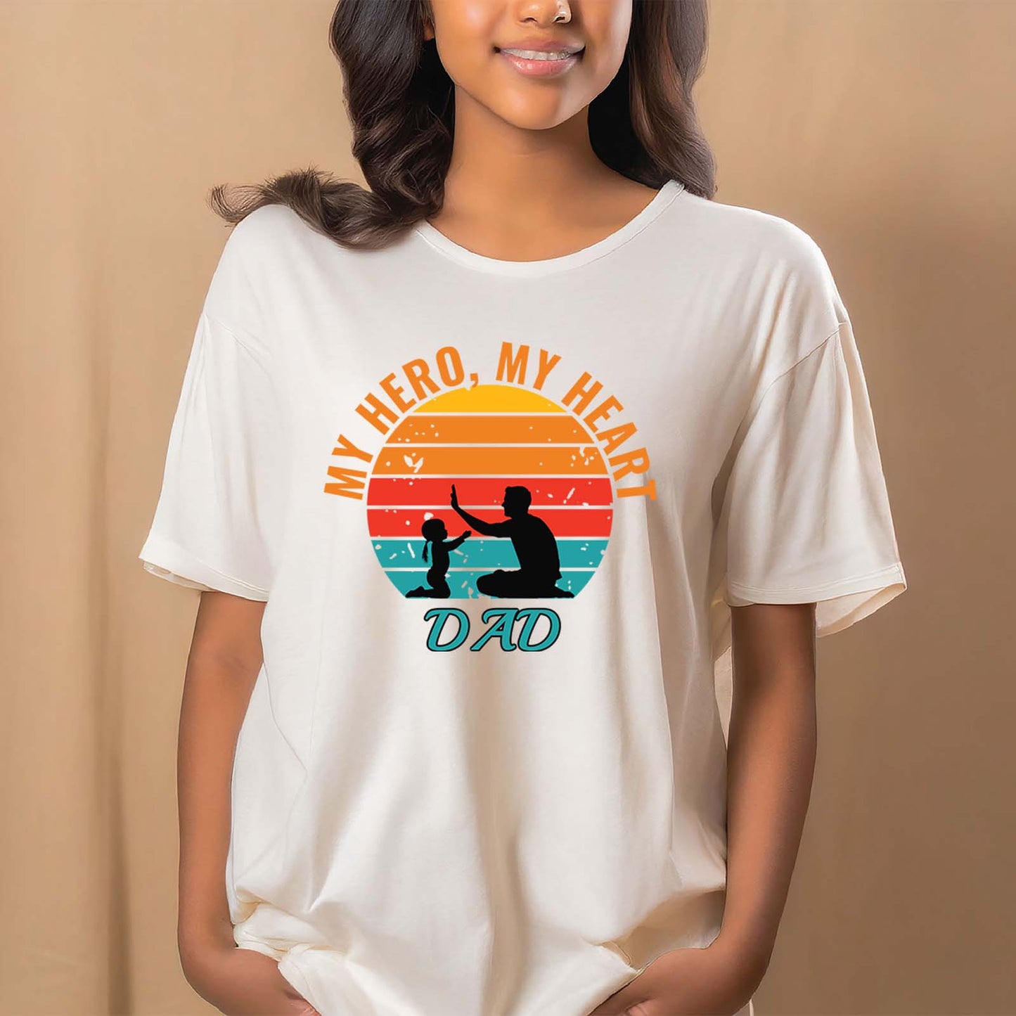 Dad: My Hero, My Heart - Dad Day T-Shirt