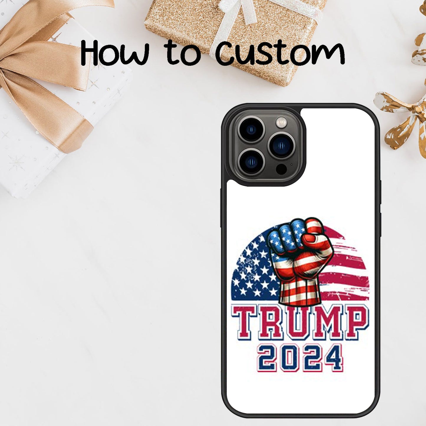 Trump 2024 Funny Trump Phone Case, MAGA Case Cover for iPhone 15 14 Pro Max 13 12 for Samsung Galaxy S23 S22 Plus Ultra S21 FE Black