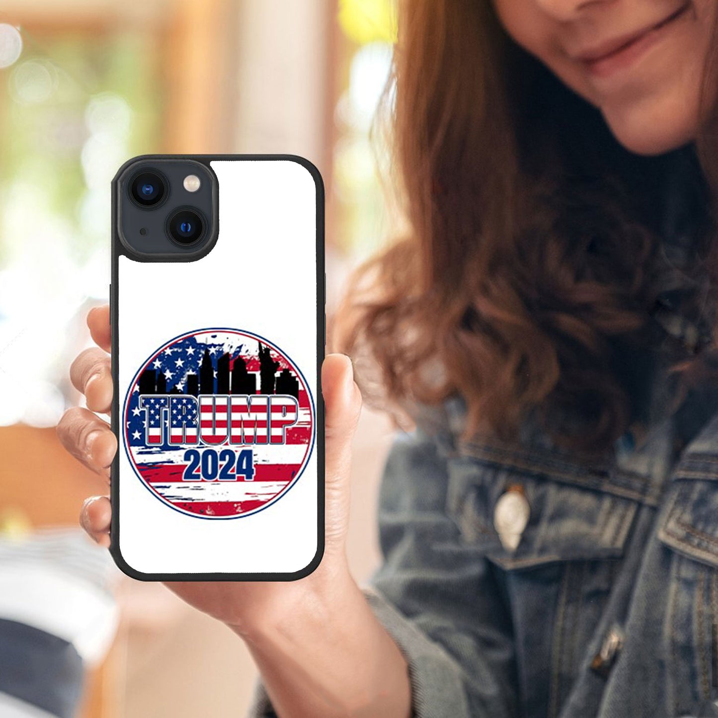 Trump 45 47 Phone Case, Funny Trump 2024 Phone Case for iPhone 15 14 Pro 13 12 for Samsung S24 S23 Black