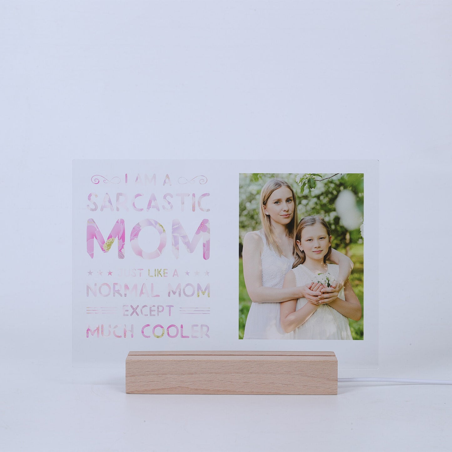 Personalized Mother and Daughter Plaque - Custom Photo Mother's Day Plaque - Mother's Day Gift with Photo & Text - Gift for Mum