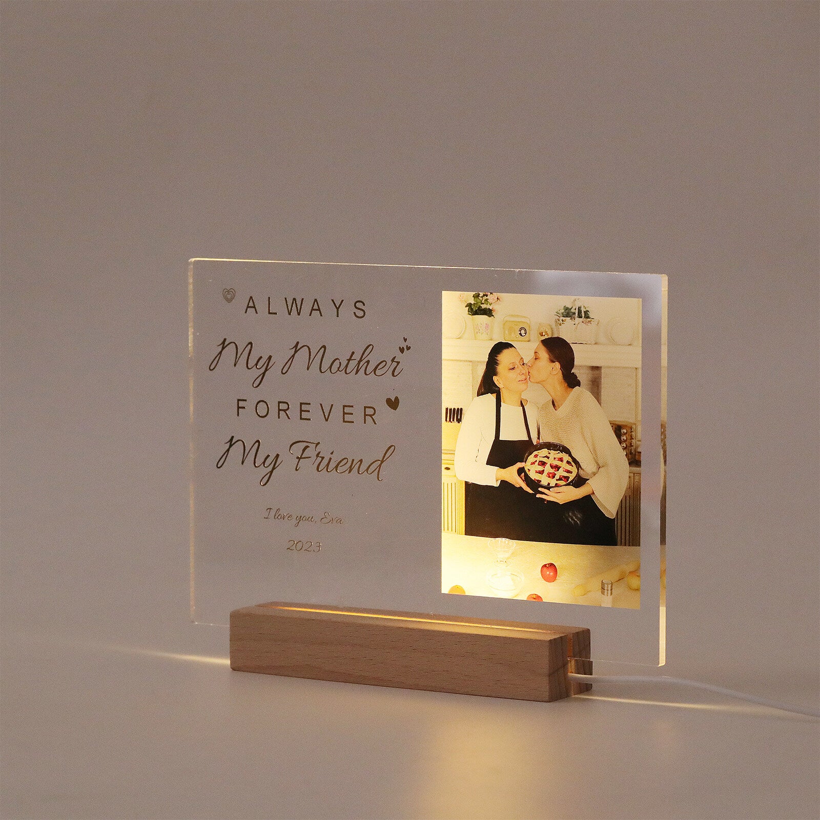 Personalized acrylic photo plaque 