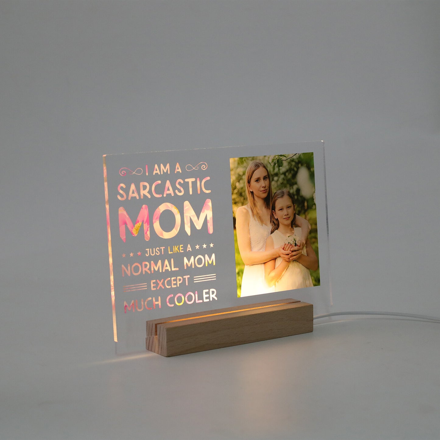 Personalized Mother and Daughter Plaque - Custom Photo Mother's Day Plaque - Mother's Day Gift with Photo & Text - Gift for Mum