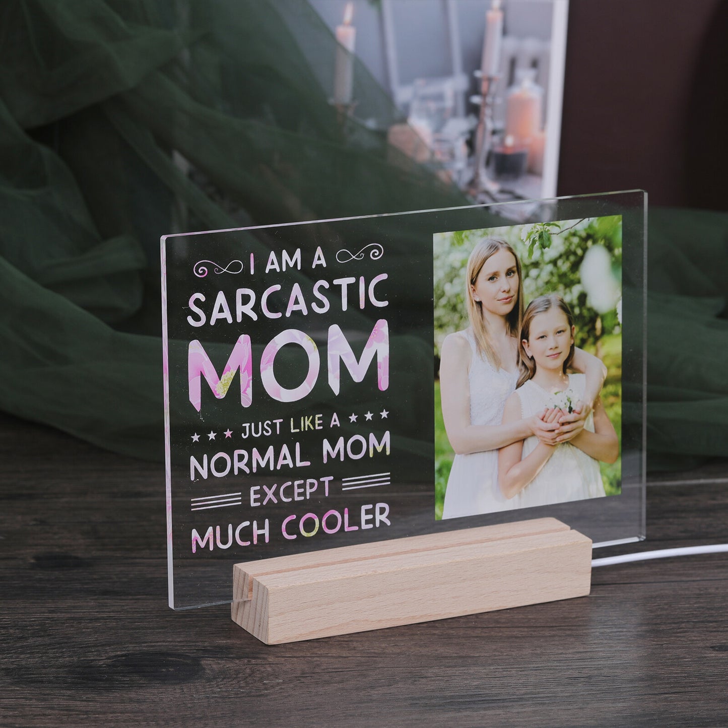 Personalized Mother and Daughter Plaque - Custom Photo Mother's Day Plaque - Mother's Day Gift with Photo & Text - Gift for Mum